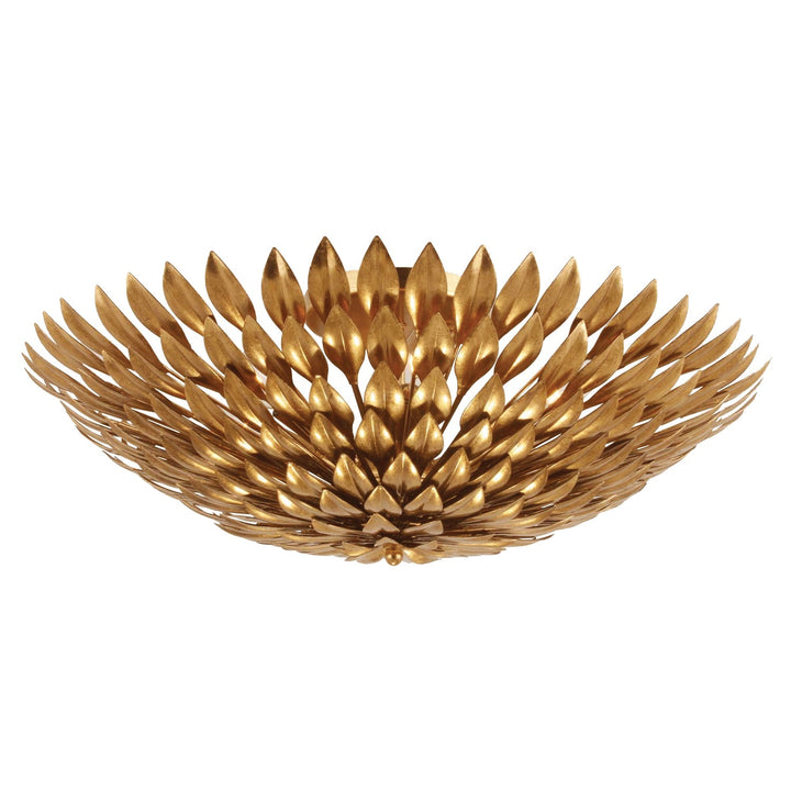 Crystorama Crystorama Broche 6 Light Antique Gold Flush Mount