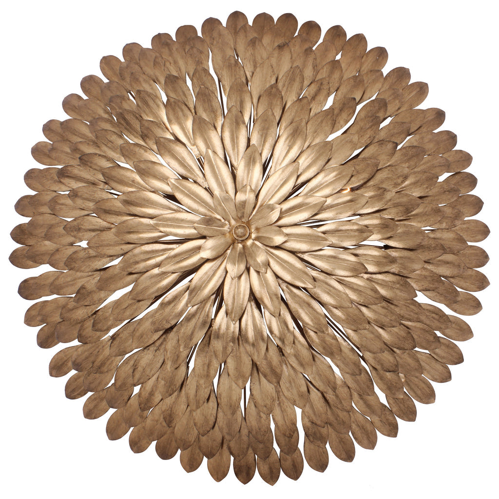 Crystorama Crystorama Broche 6 Light Antique Gold Flush Mount