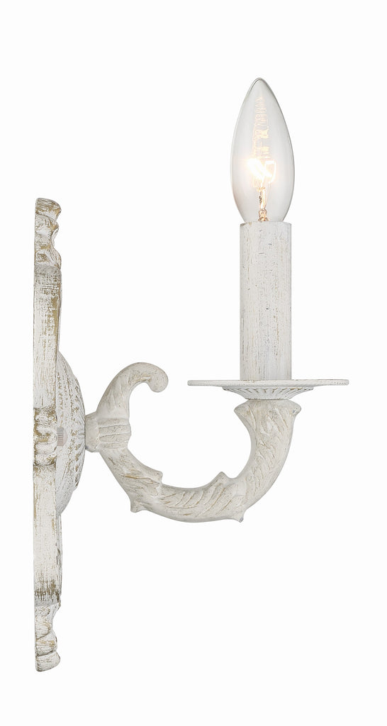 Crystorama Crystorama Paris Market 1 Light Antique White Sconce