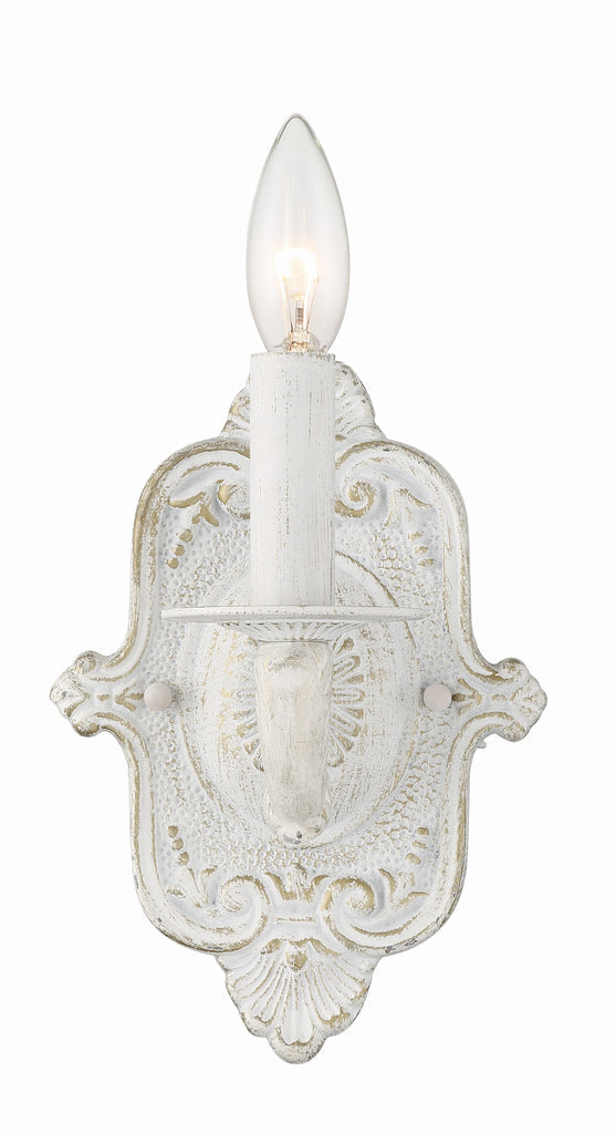 Crystorama Crystorama Paris Market 1 Light Antique White Sconce