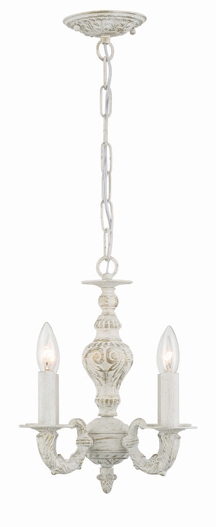 Paris Market 4 Light Antique White Mini Chandelier Crystorama