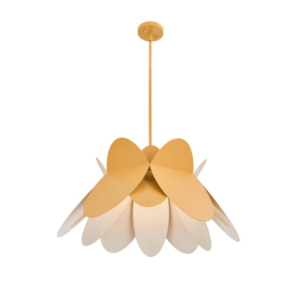 Kalco Flor 26 In Harvest Yellow Pendant