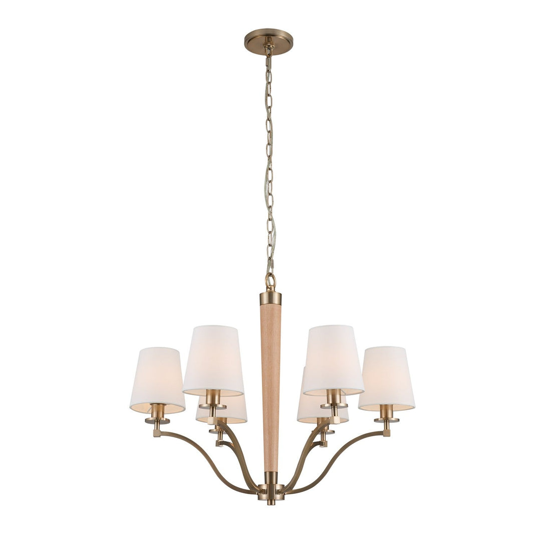 Kalco Curva 6 Lt Chandelier