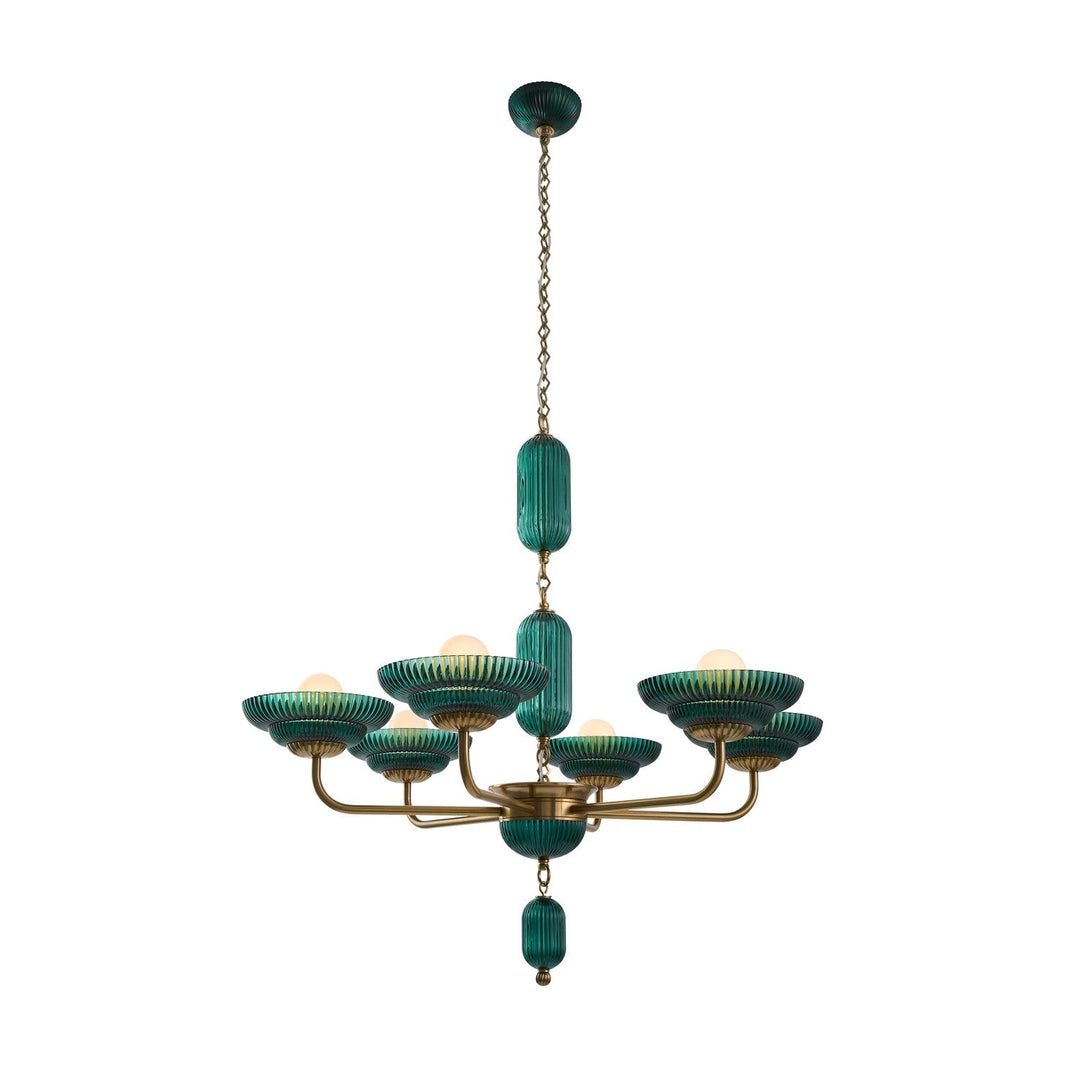 Kalco Verde 6 Lt Chandelier