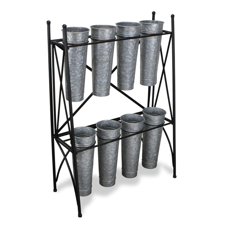 CHEUNGS Kora 8 Pot Folding Metal Plant Stand