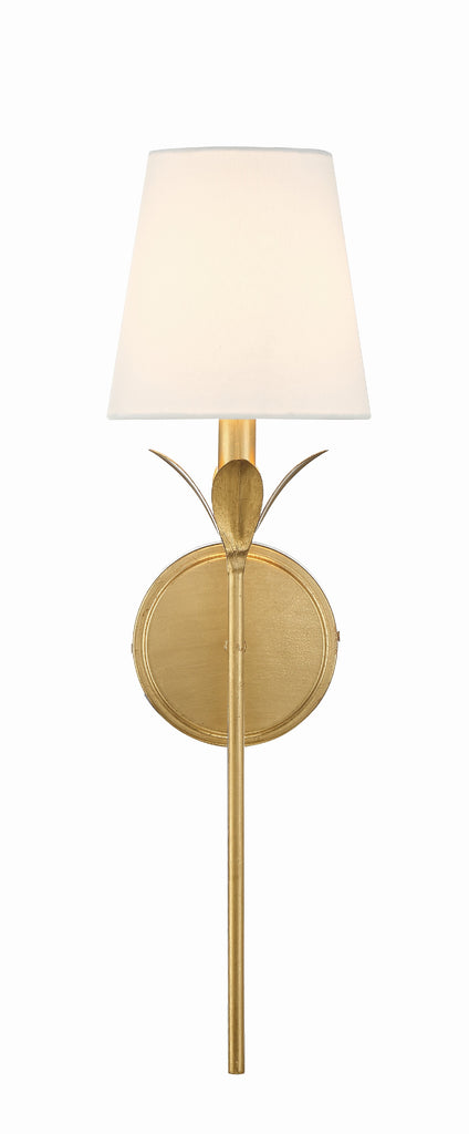 Crystorama Crystorama Broche 1 Light Antique Gold Sconce