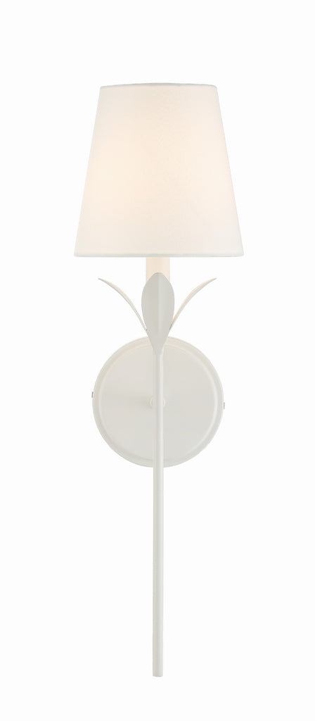 Crystorama Crystorama Broche 1 Light Matte White Sconce