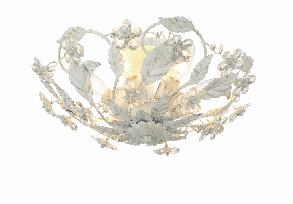 Crystorama Crystorama Paris Market 6 Light Antique White Semi Flush Mount