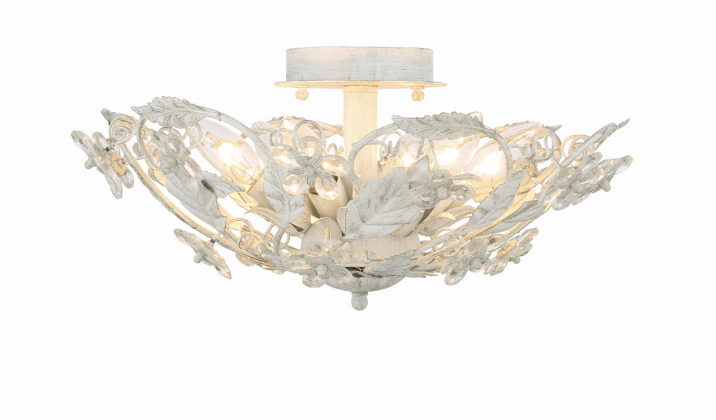 Crystorama Crystorama Paris Market 6 Light Antique White Semi Flush Mount