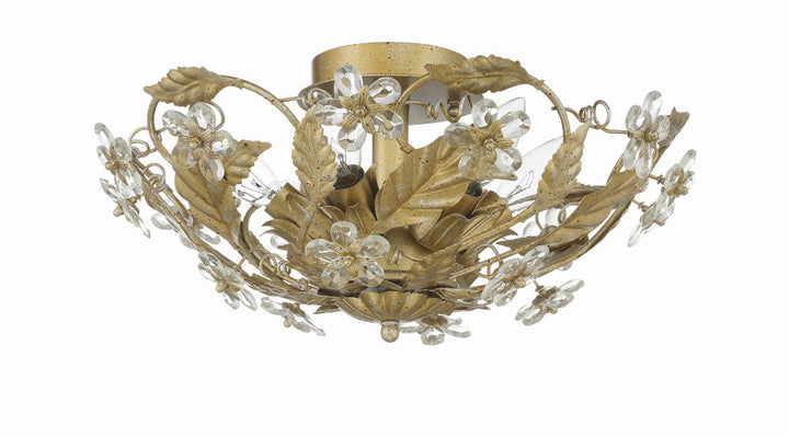 Crystorama Crystorama Paris Market 6 Light Gold Leaf Semi Flush Mount