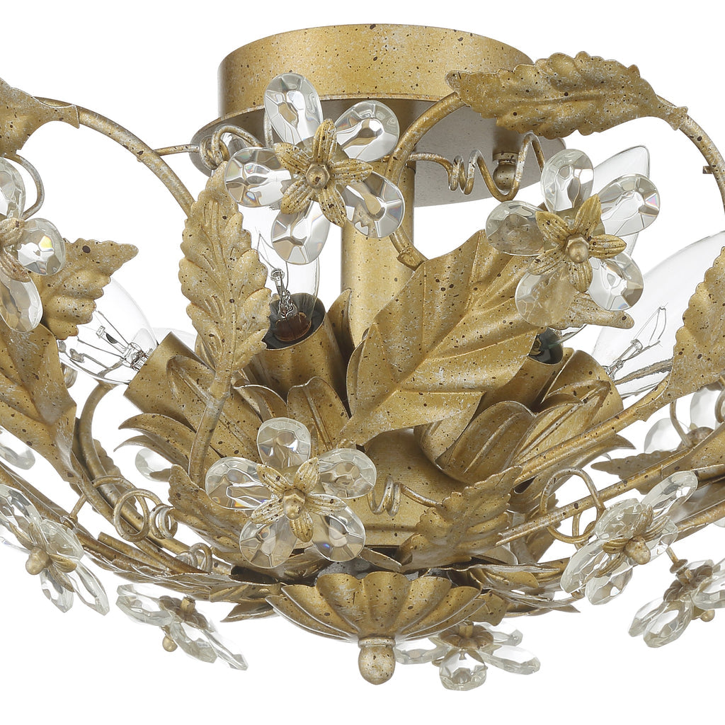 Crystorama Crystorama Paris Market 6 Light Gold Leaf Semi Flush Mount