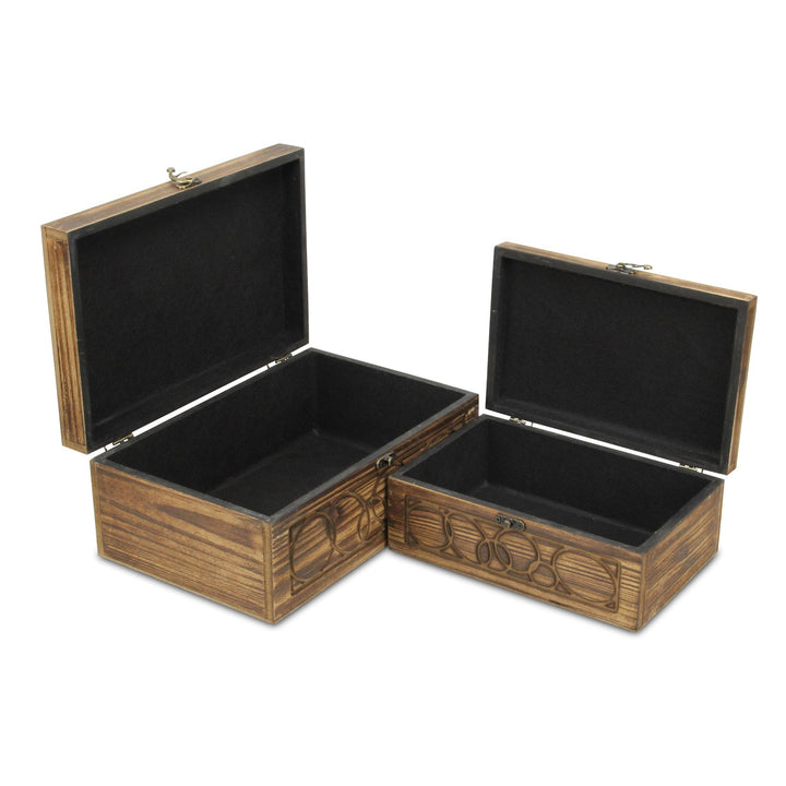 CHEUNGS Pollux Set of 2 Natural Wood Storage Boxes