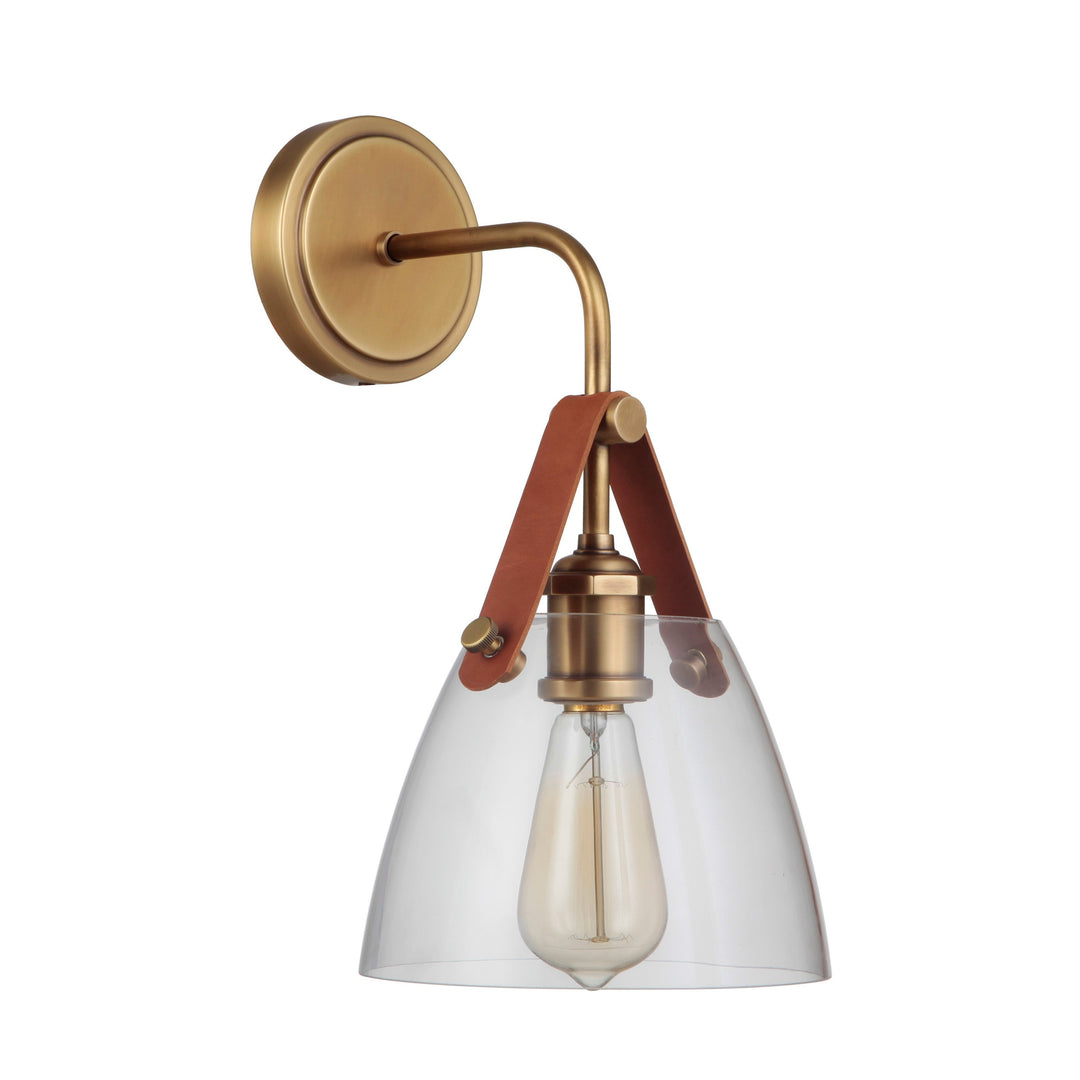 CRAFTMADE Hagen 1 Light Wall Sconce in Vintage Brass