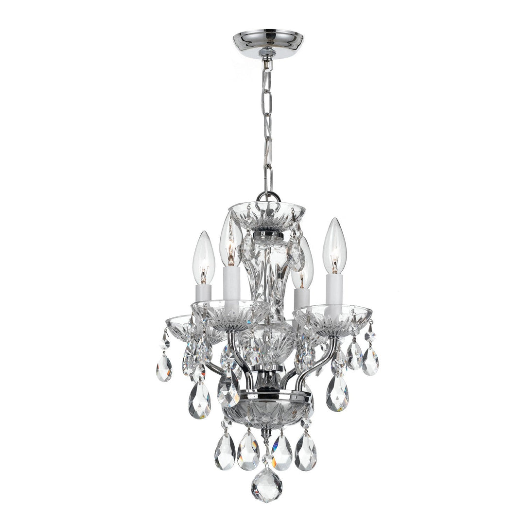 Traditional Crystal 4 Light Spectra Crystal Polished Chrome Mini Chandelier Crystorama