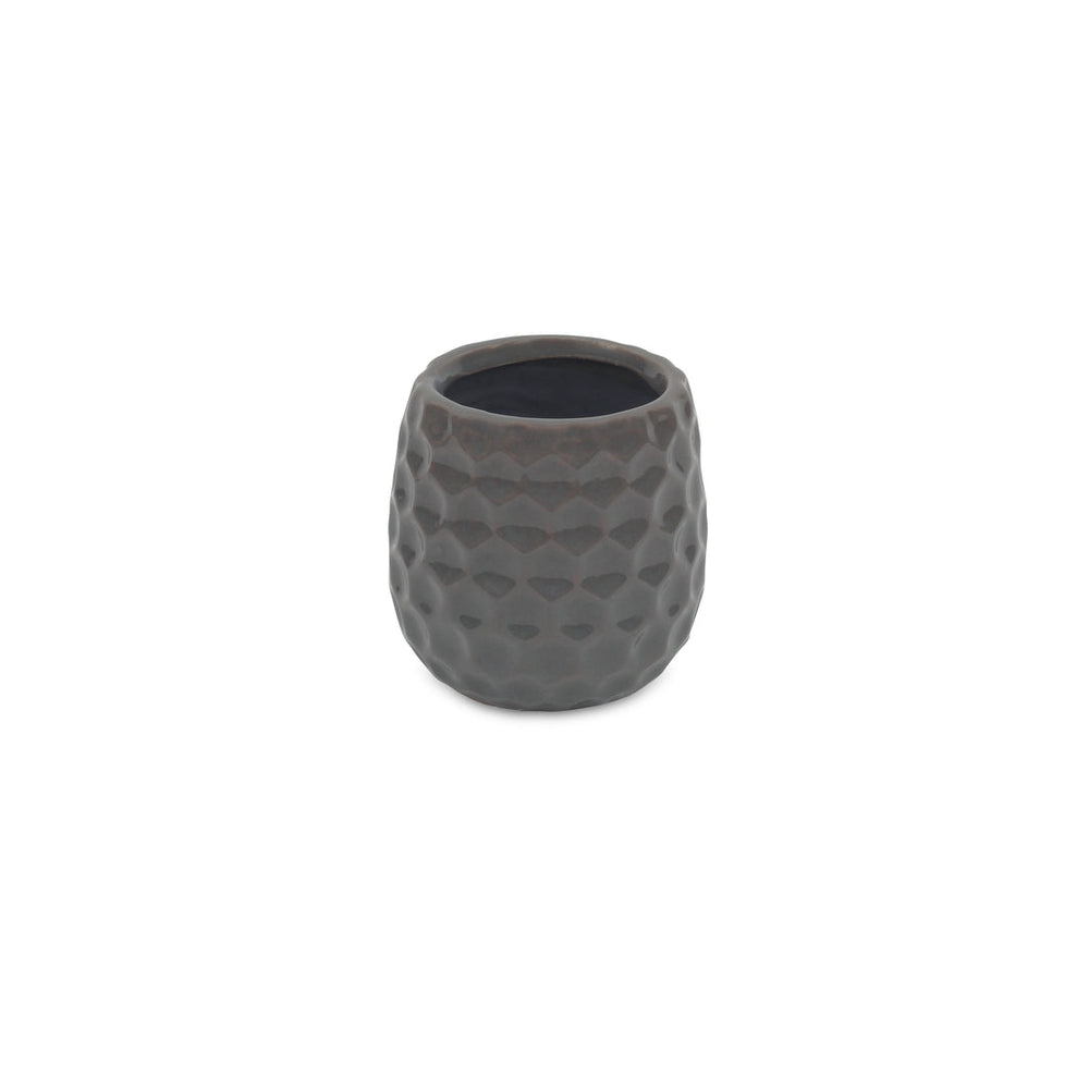 CHEUNGS Farrier Hexagon Pattern Gray Ceramic Pot - Small