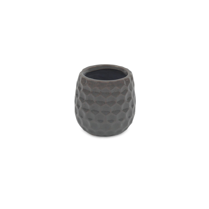 CHEUNGS Farrier Hexagon Pattern Gray Ceramic Pot - Small