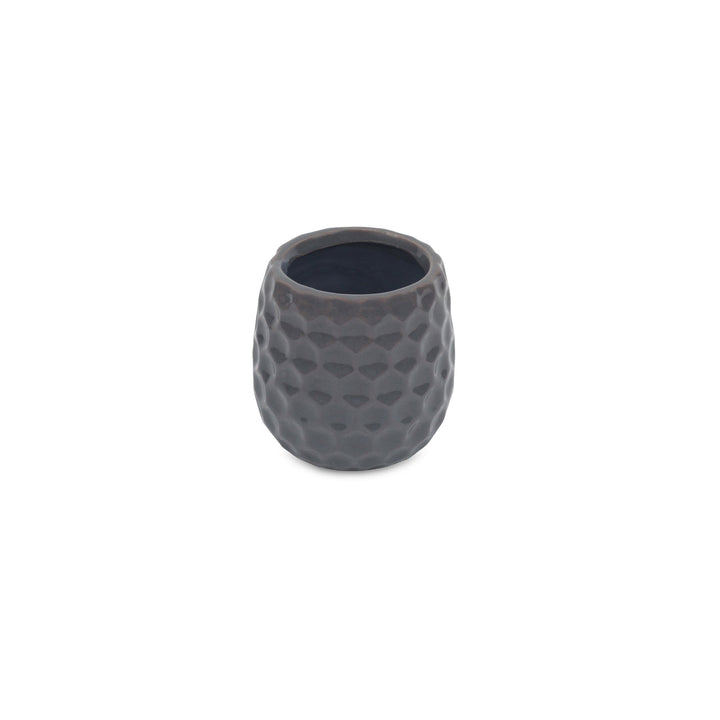 CHEUNGS Farrier Hexagon Pattern Gray Ceramic Pot - Small