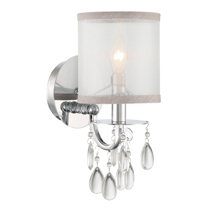 Crystorama Crystorama Hampton 1 Light Polished Chrome Sconce