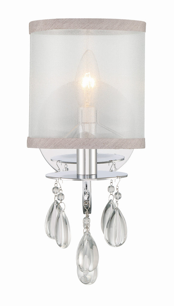 Crystorama Crystorama Hampton 1 Light Polished Chrome Sconce