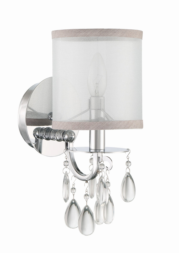 Crystorama Crystorama Hampton 1 Light Polished Chrome Sconce