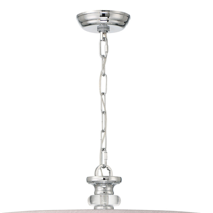 Hampton 5 Light Drum Shade Polished Chrome Chandelier Crystorama