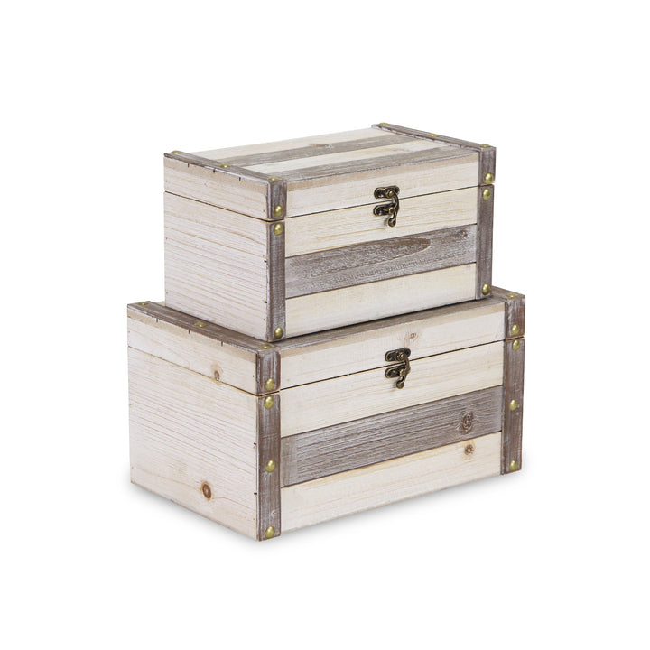 CHEUNGS Imelda Modern Farm Set of 2 Wood Boxes