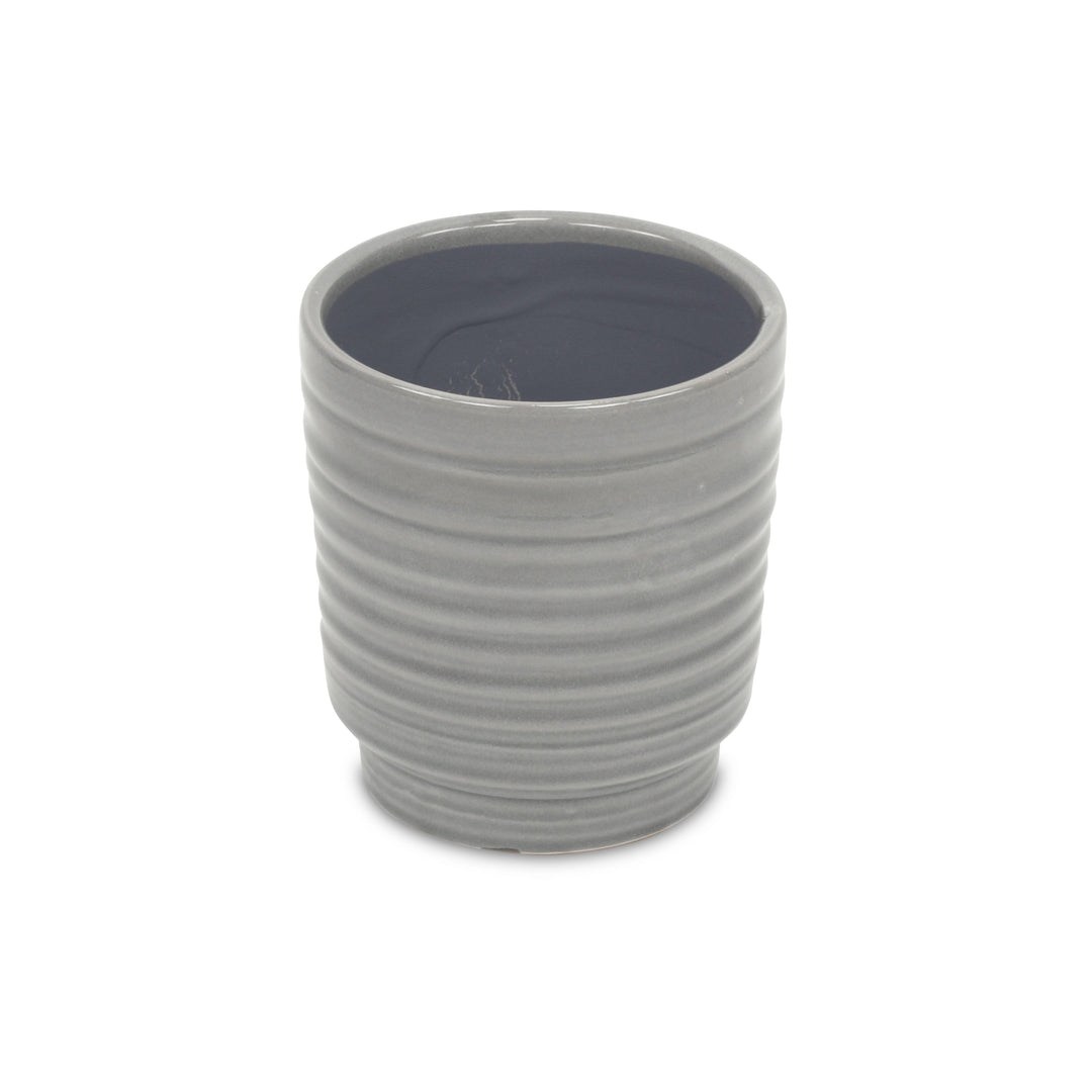 CHEUNGS Celadi Gray Rippled Ceramic Pot - X-Large