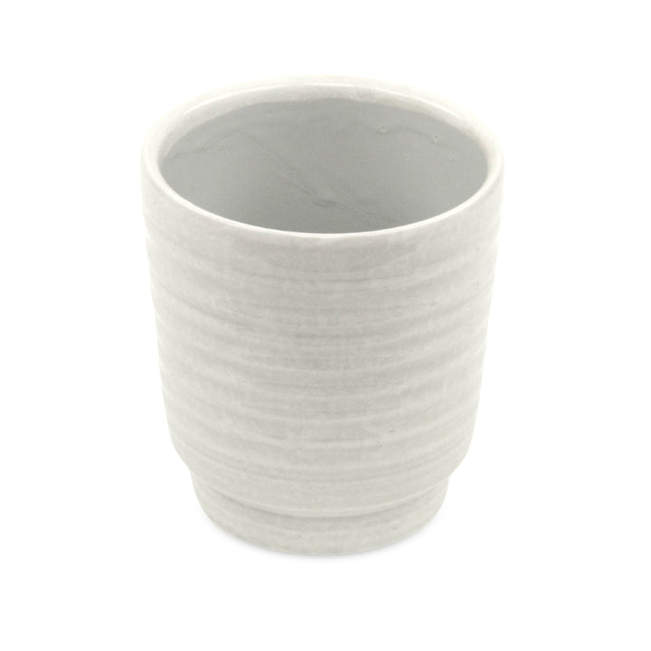 CHEUNGS Celadi White Rippled Ceramic Pot - X-Large