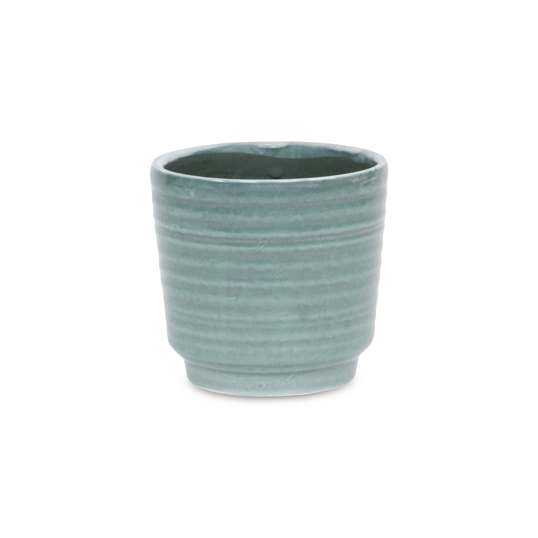 CHEUNGS Celadi Green Rippled Ceramic Pot - Large