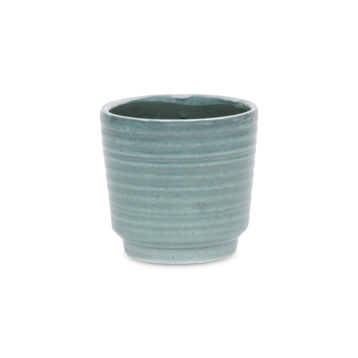 CHEUNGS Celadi Green Rippled Ceramic Pot - Large