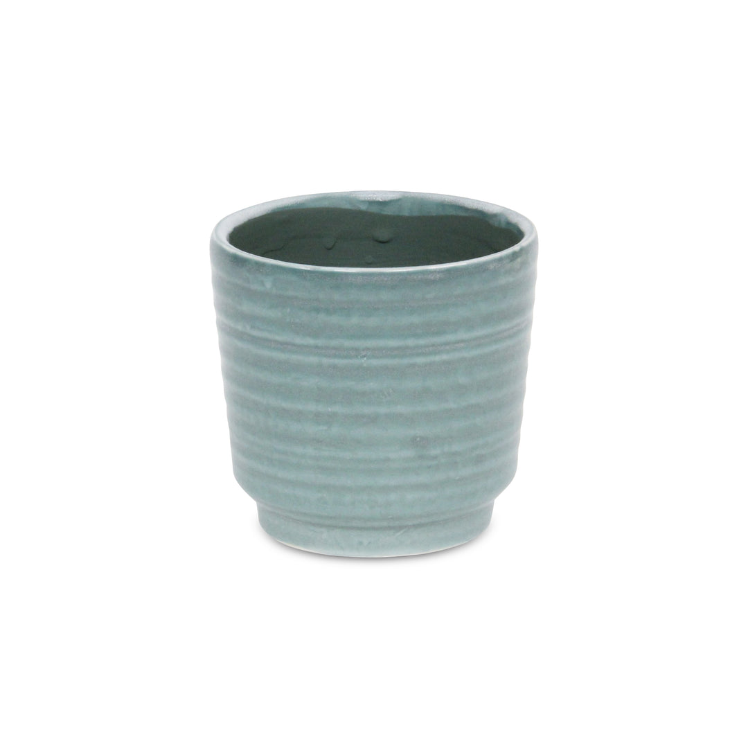 CHEUNGS Celadi Green Rippled Ceramic Pot - Large