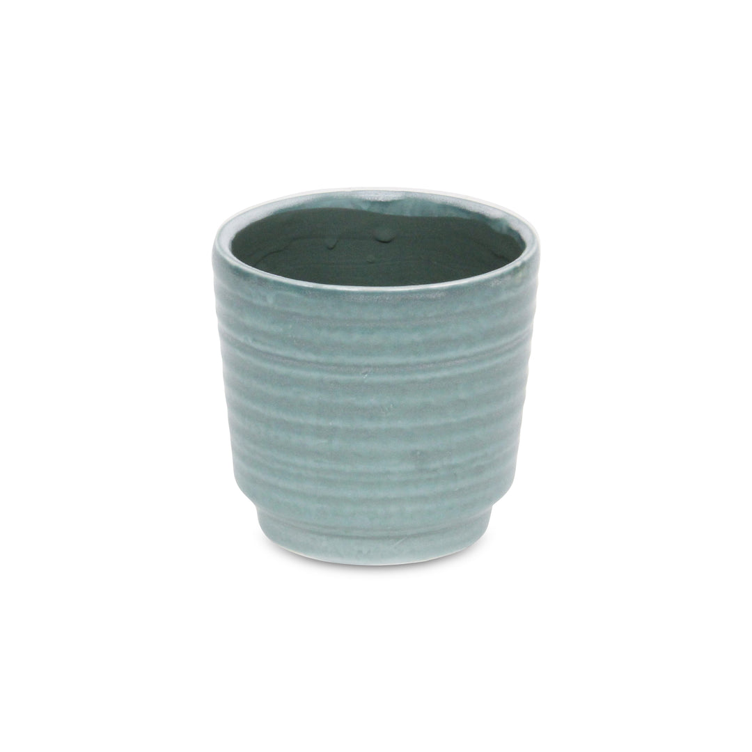 CHEUNGS Celadi Green Rippled Ceramic Pot - Large