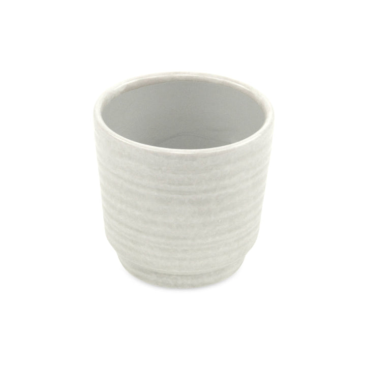 CHEUNGS Celadi White Rippled Ceramic Pot - Large