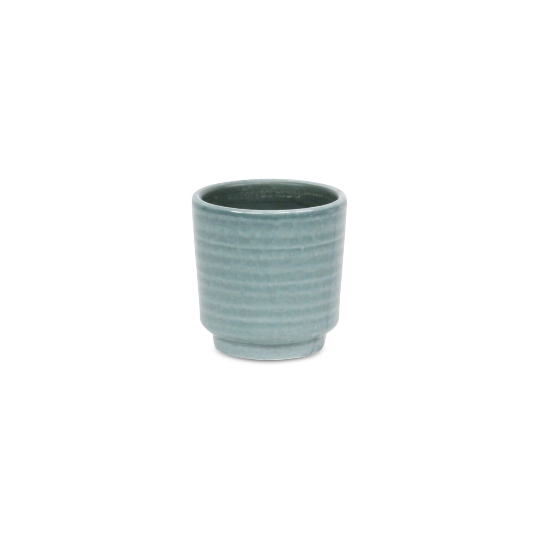 CHEUNGS Celadi Green Rippled Ceramic Pot - Small