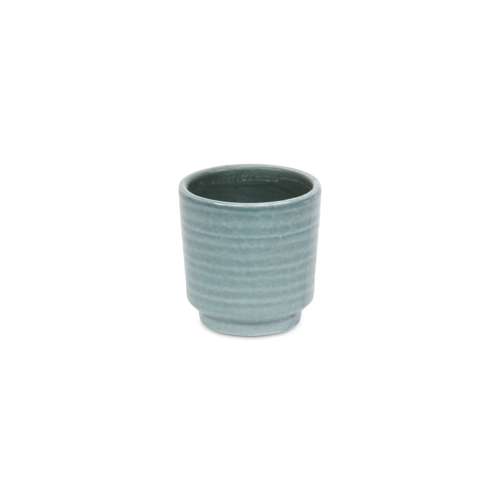 CHEUNGS Celadi Green Rippled Ceramic Pot - Small