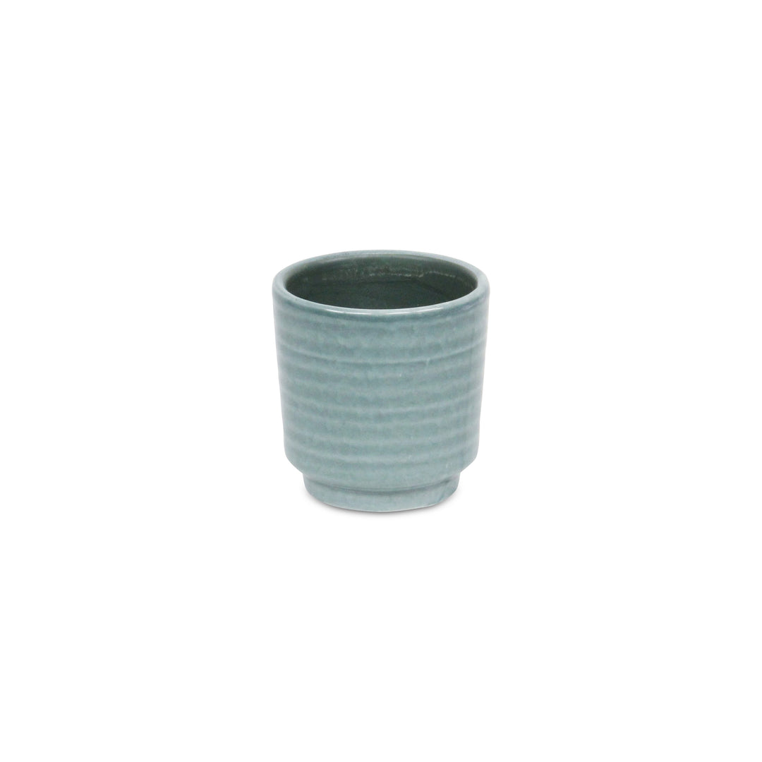 Celadi Green Rippled Ceramic Pot - Small CHEUNGS