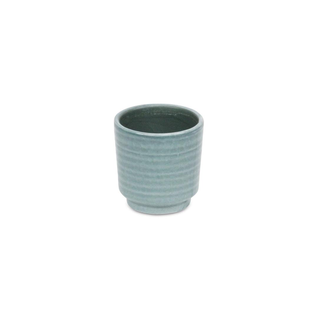 Celadi Green Rippled Ceramic Pot - Small CHEUNGS