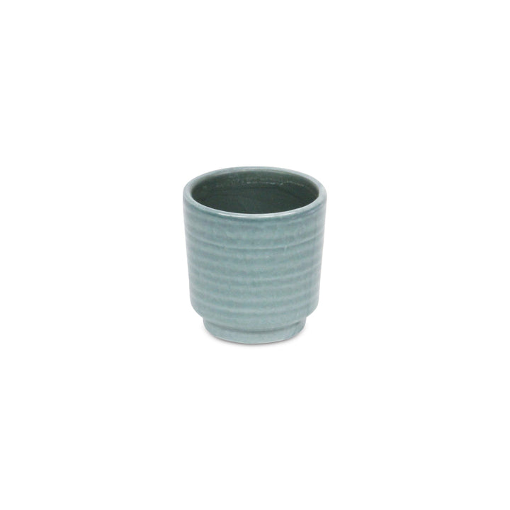 Celadi Green Rippled Ceramic Pot - Small CHEUNGS