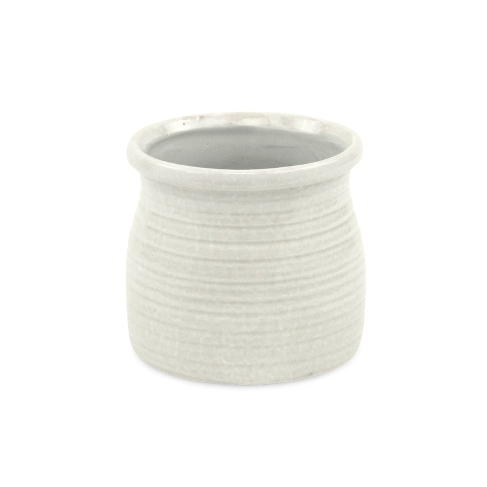 CHEUNGS Kifon White Curved Ceramic Pot - Medium