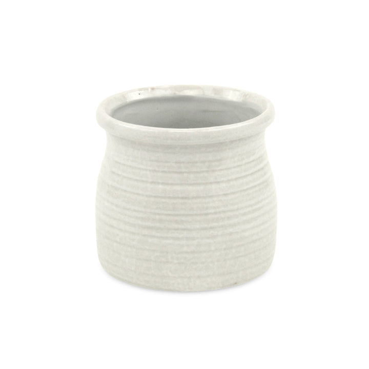 CHEUNGS Kifon White Curved Ceramic Pot - Medium