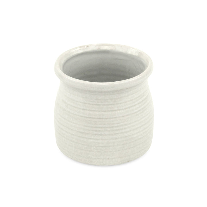 CHEUNGS Kifon White Curved Ceramic Pot - Medium