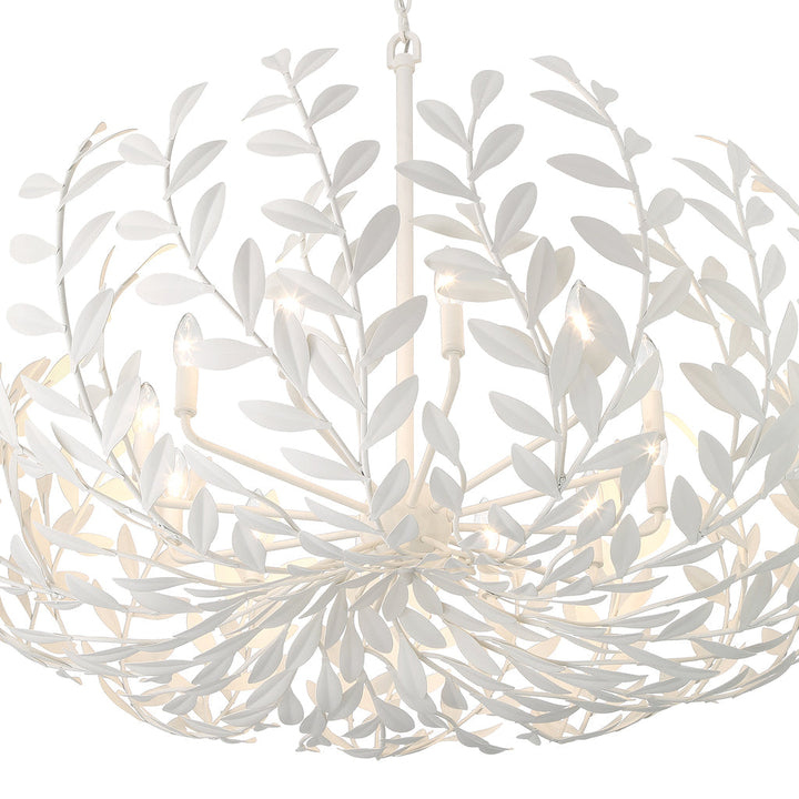 Broche 12 Light Matte White Chandelier Crystorama