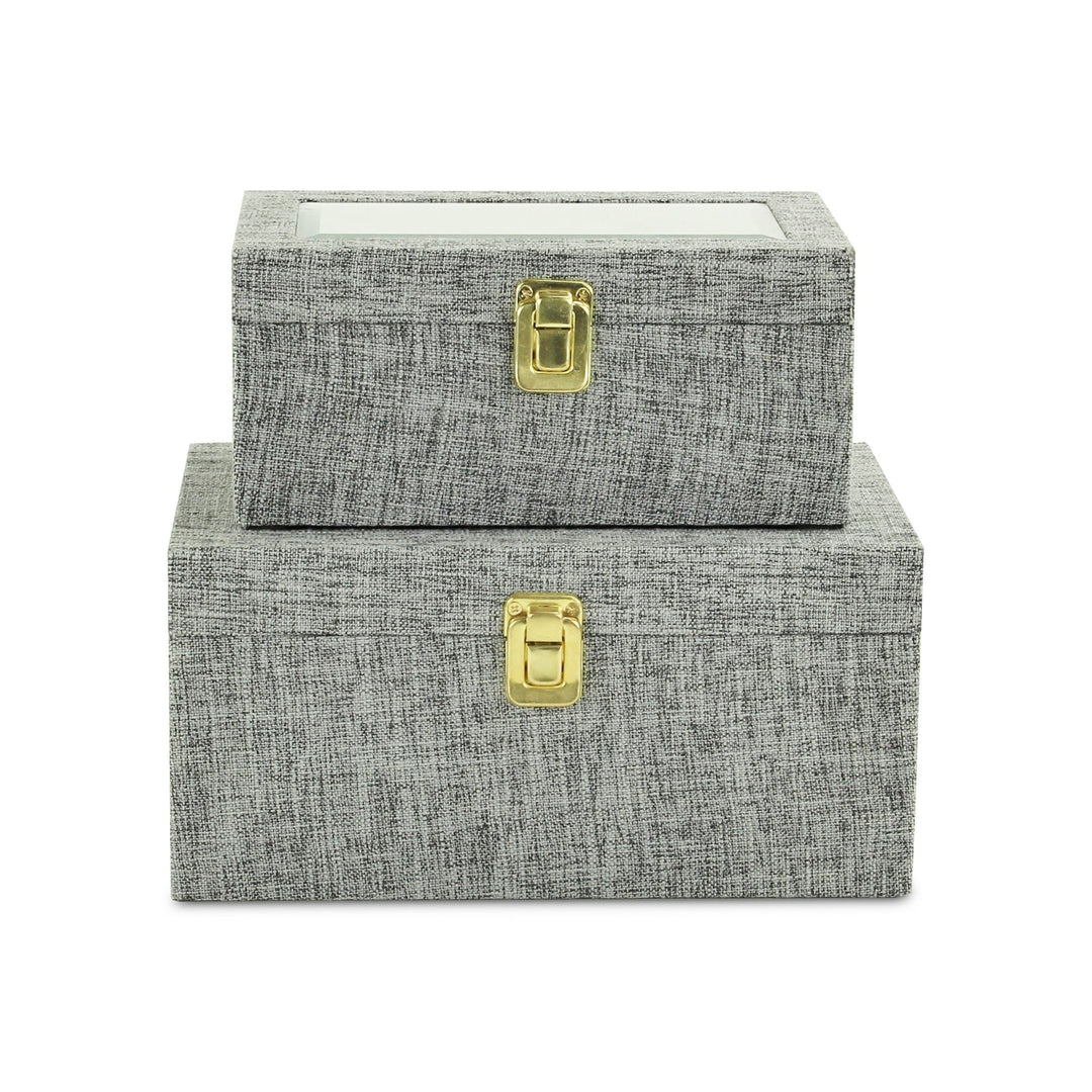 CHEUNGS Canter Isle Linen Box Set - Gray