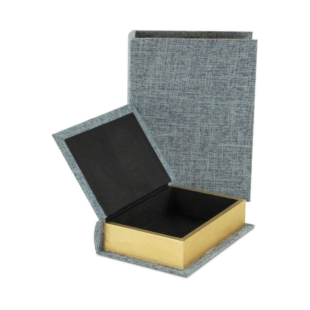 CHEUNGS Canter Isle Linen Book Box Set - Light Blue