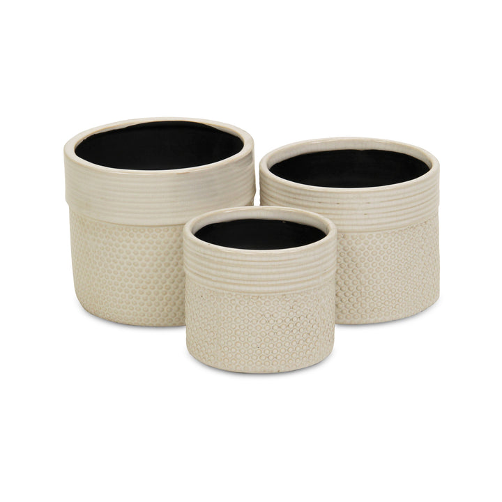 CHEUNGS Osanna Off-white Patterned Ceramic Pot - Large