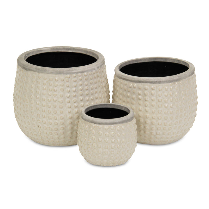 CHEUNGS Osanna Curved Beige Ceramic Pot - Small