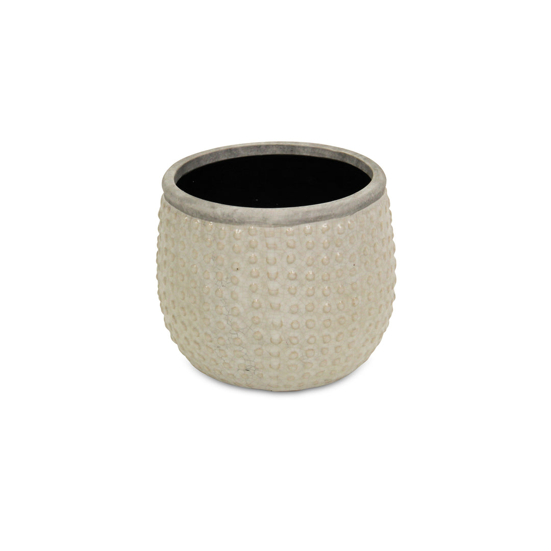 CHEUNGS Osanna Curved Beige Ceramic Pot - Medium