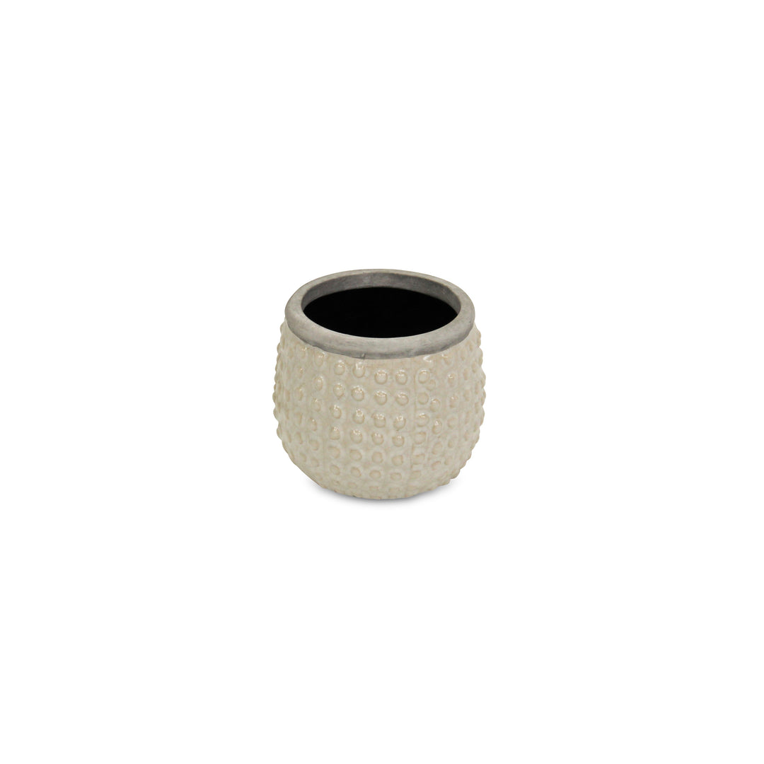 CHEUNGS Osanna Curved Beige Ceramic Pot - Small