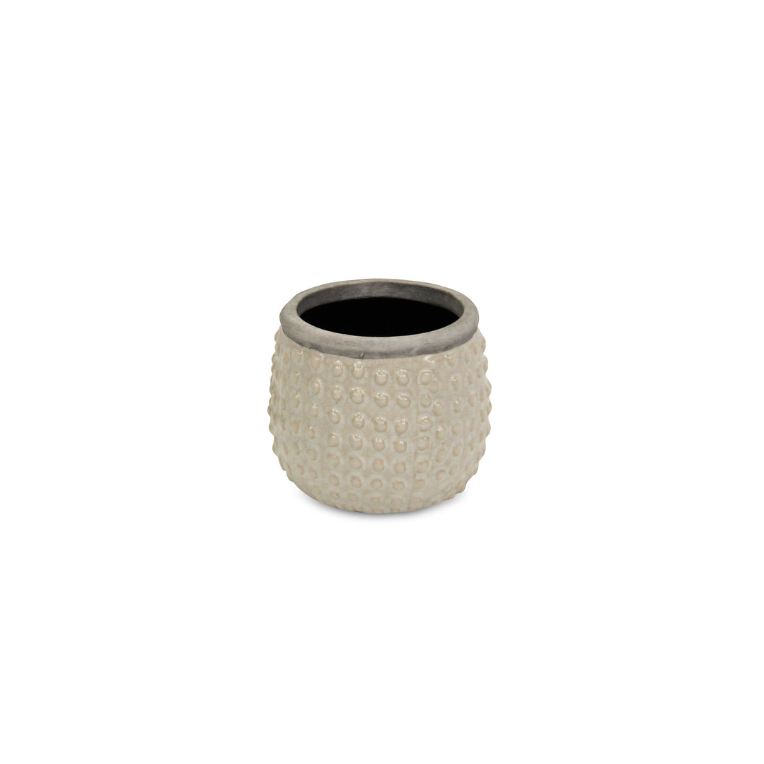 CHEUNGS Osanna Curved Beige Ceramic Pot - Small