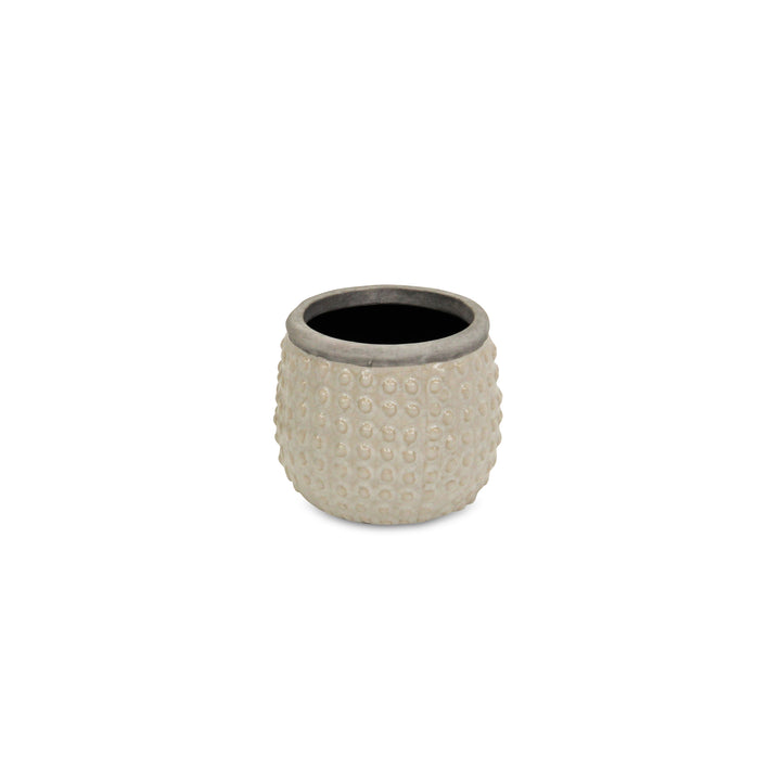 CHEUNGS Osanna Curved Beige Ceramic Pot - Small